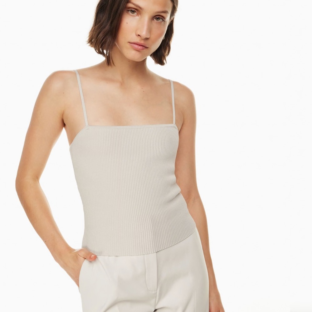 ARITZIA BABATON SCULPT KNIT RIBBED TANK SIZE SMALL